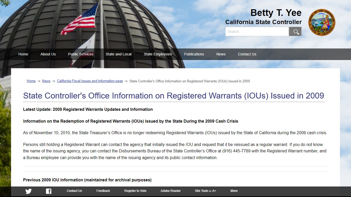 SCO | State Controller's Office Information on Registered Warrants ...